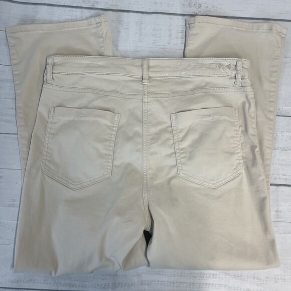 MAC Jeans Pants Women's Size 40 Dream Kick Tan Stone Cotton Stretch Button Fly - Picture 9 of 11